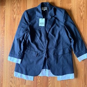 KBBNavy Pinstripe Blazer